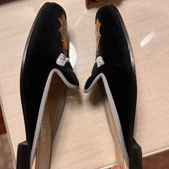 Stubbs & Wooten Slide on Velvet Mules Flats Loafer - Picture 3 of 7